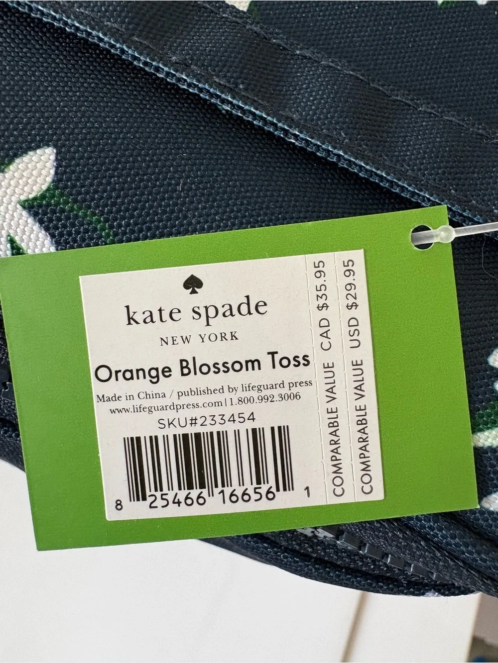 Kate Spade Orange Blossom Toss Floral Insulated Lunch Tote Bag New